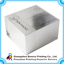 Custom glossy lamination silver engagement paper gift box packaging box